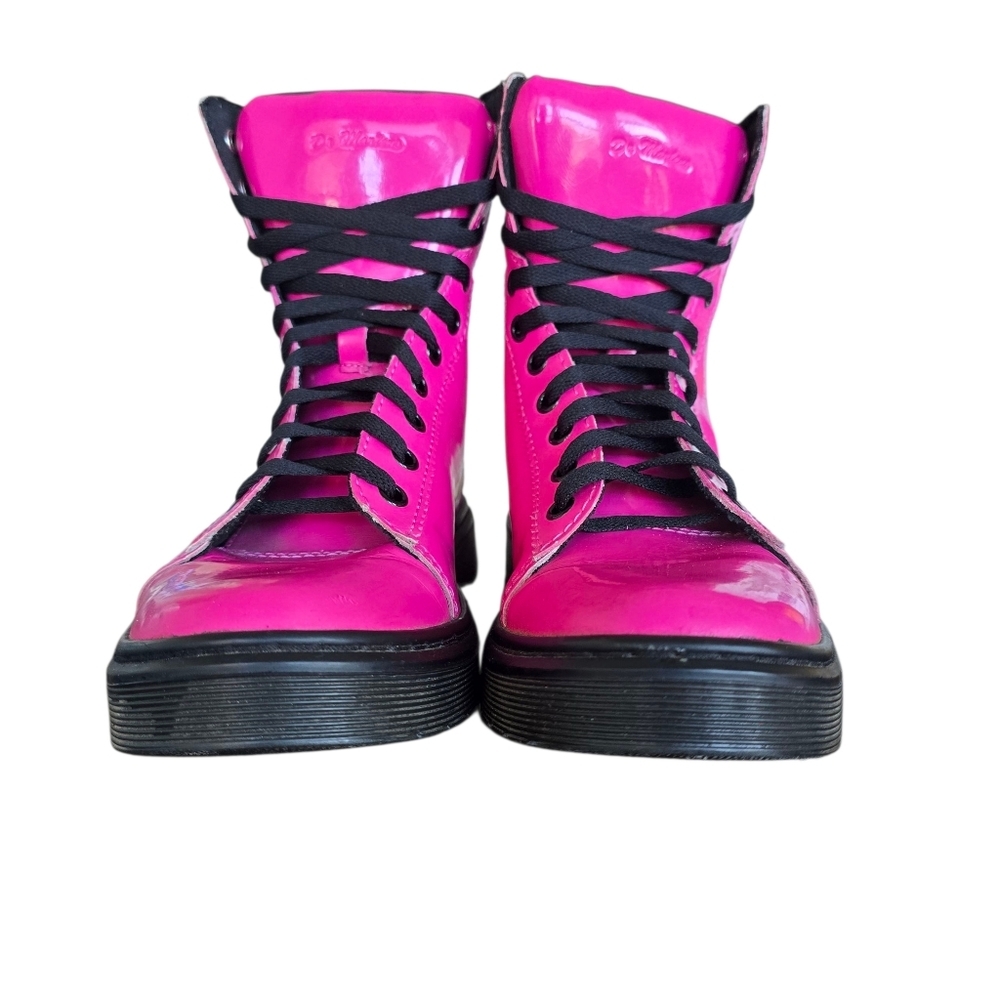 Dr. Martens Pink Combat Boots - Picture 5 of 11